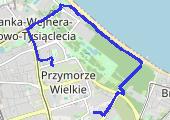Praca-dom - mapa trasy gps - rower trekkingowy