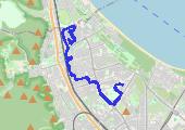 Dom-basen - mapa trasy gps - rower trekkingowy