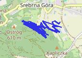Srebrna Góra z lotu ptaka - Dzień 2 - mapa trasy gps - paralotnia