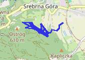 Srebrna Góra z lotu ptaka - Dzień 1 - mapa trasy gps - paralotnia
