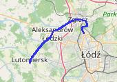 Przez Martę na działkę, Wojtek 2025-12-24 17:26 - mapa trasy gps - samochód