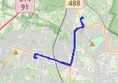 Powrót z ZOL Grabieniec, E 2093 NBN 2026-02-23 15:10 - mapa trasy gps - samochód