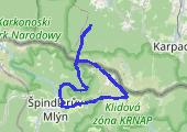 'Kozí hřbety 2026-03-03 17:52 - mapa trasy gps - wędrówka