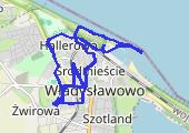 ' - mapa trasy gps - spacer