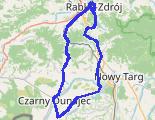 Rabka - Pieniążkowice - Domański Wierch - Ludźmierz - Rabka z dnia 2026-08-01 - trasa rowerowa
