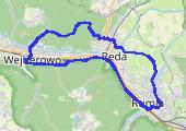 Wejherowo - mapa trasy gps - rower górski