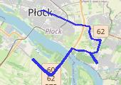 'Płock - mapa trasy gps - rolki