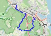 las - mapa trasy gps - rower górski