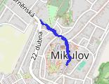 Mikulov z dnia 2026-08-26 - trasa spaceru