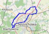 Rudniki - mapa trasy gps - rower trekkingowy