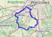 magdalenka - mapa trasy gps - rower trekkingowy