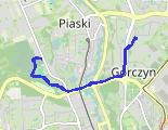 Narutowicza - park Słowiański - trasa marszu