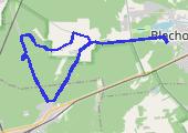 Z rowerem po lesie - mapa trasy gps - rower trekkingowy