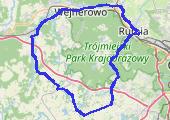 Częstkowo - mapa trasy gps - rower górski