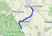 Dzierżoniów Śl. - Bielawa Góry Sowie - mapa trasy gps - pociąg