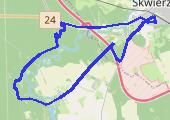 Grzybobranie - mapa trasy gps - rower trekkingowy