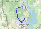Szczecin-->Tanowo-->Police - mapa trasy gps - rower górski