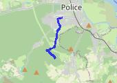 Police-->Pola w Przęsocinie - mapa trasy gps - rower górski