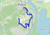 Police-->Szczecin-->Skolwin-->Police - mapa trasy gps - rower górski