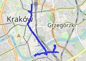 Kraków - mapa trasy gps - spacer