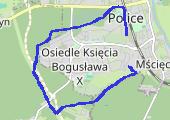 Wokół Polic - mapa trasy gps - bieganie