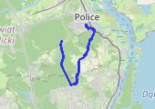 Police-->Warszewo-->Siedlice - mapa trasy gps - rower górski