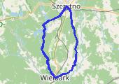 Wielbark 50 - mapa trasy gps - rower górski