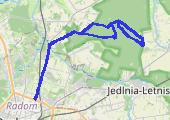 Radom -Lesiów - ParkingCentralny-Kieszek-Radom - mapa trasy gps - rower górski