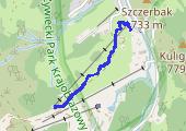 Trasa z dnia 2013-12-15 12:40 - mapa trasy gps - snowboard