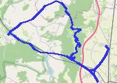 E2 ze Strefą las i kawka 2013-12-15 14:31 - mapa trasy gps - rower górski