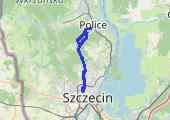Police-->Dęby-->Jasne Błonia-->Dęby-->Siedlice-->Police - mapa trasy gps - rower górski