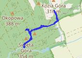 Okolice Świętej Góry - mapa trasy gps - marsz