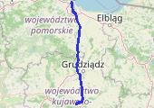 toruń - gdańsk - mapa trasy gps - inna