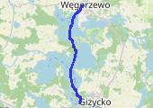 gizycko-nieznane - mapa trasy gps - łódź