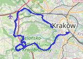 Wycieczka Klubu 80 Rowerów do Tyńca 12.01.2014 - mapa trasy gps - rower trekkingowy