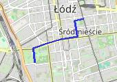Z pracy - mapa trasy gps - rower trekkingowy