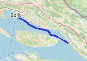 Makarska-Split-15072012 - mapa trasy gps - łódź