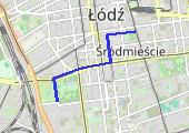 Z pracy - mapa trasy gps - rower trekkingowy