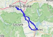Bielsko-Żywiec - mapa trasy gps - rower szosowy