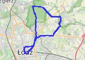 Wzniesienia łódzkie - mapa trasy gps - rower trekkingowy