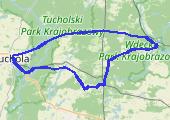 Tak na początek dnia 64,6 km  - mapa trasy gps - rower górski