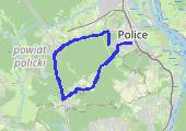 Police-->Pilichowo-->Tanowo-->Police - mapa trasy gps - rower górski