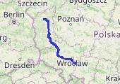 Gorzów Wielkopolski --> Brzeg (droga krajowa S3) - mapa trasy gps - samochód