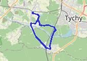 Wyry-Kobiór-Gostyń-Wyry - mapa trasy gps - rower górski
