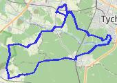 Po lasach Kobiórskich - mapa trasy gps - rower górski