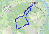 Police-->Warszewo-->Głębokie-->Police - mapa trasy gps - rower górski