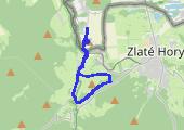 Podlesie - Skalna Góra -  Ondřejovice - Zlatorudné mlýny - Podlesie - mapa trasy gps - marsz