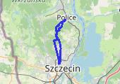 Police-->Jasne Błonia-->Głębokie-->Police - mapa trasy gps - rower górski