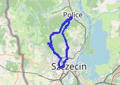 Police-->ZUT-->Głębokie-->Police - mapa trasy gps - rower górski