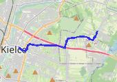 Kielce - Wola Kopcowa - mapa trasy gps - rower miejski